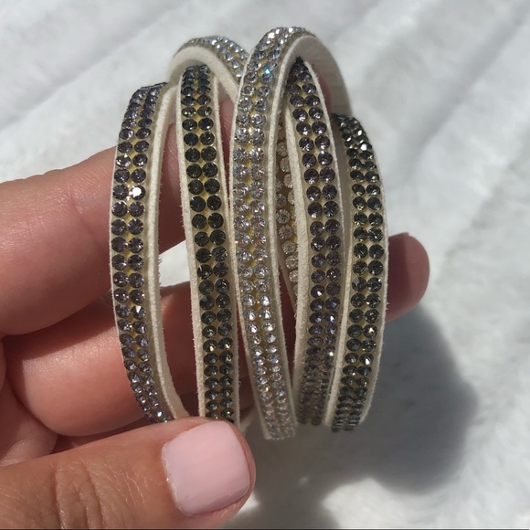 Jewelry - White wraparound Jeweled Bracelet